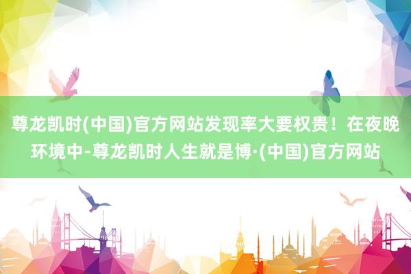 尊龙凯时(中国)官方网站发现率大要权贵！在夜晚环境中-尊龙凯时人生就是博·(中国)官方网站